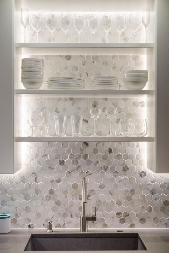 мраморная мозаика кухня